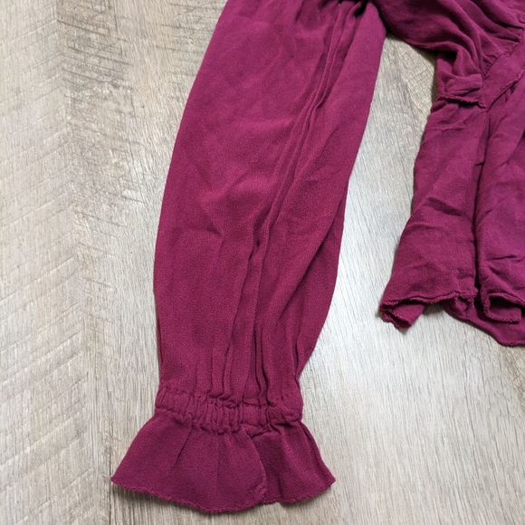 Lucky Brand Purple V Neck Long Sleeve Blouse - Picture 5 of 16